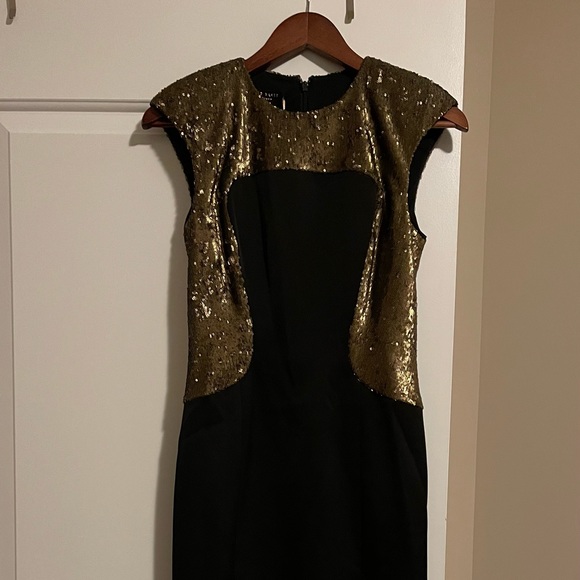 Ted Baker Curved Sequin Bodice Dress - Picture 3 of 6
